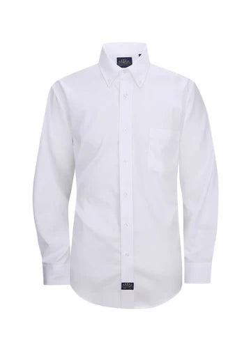 Eagle IRON FREE Stretch Neck Pinpoint Oxford Shirt - White