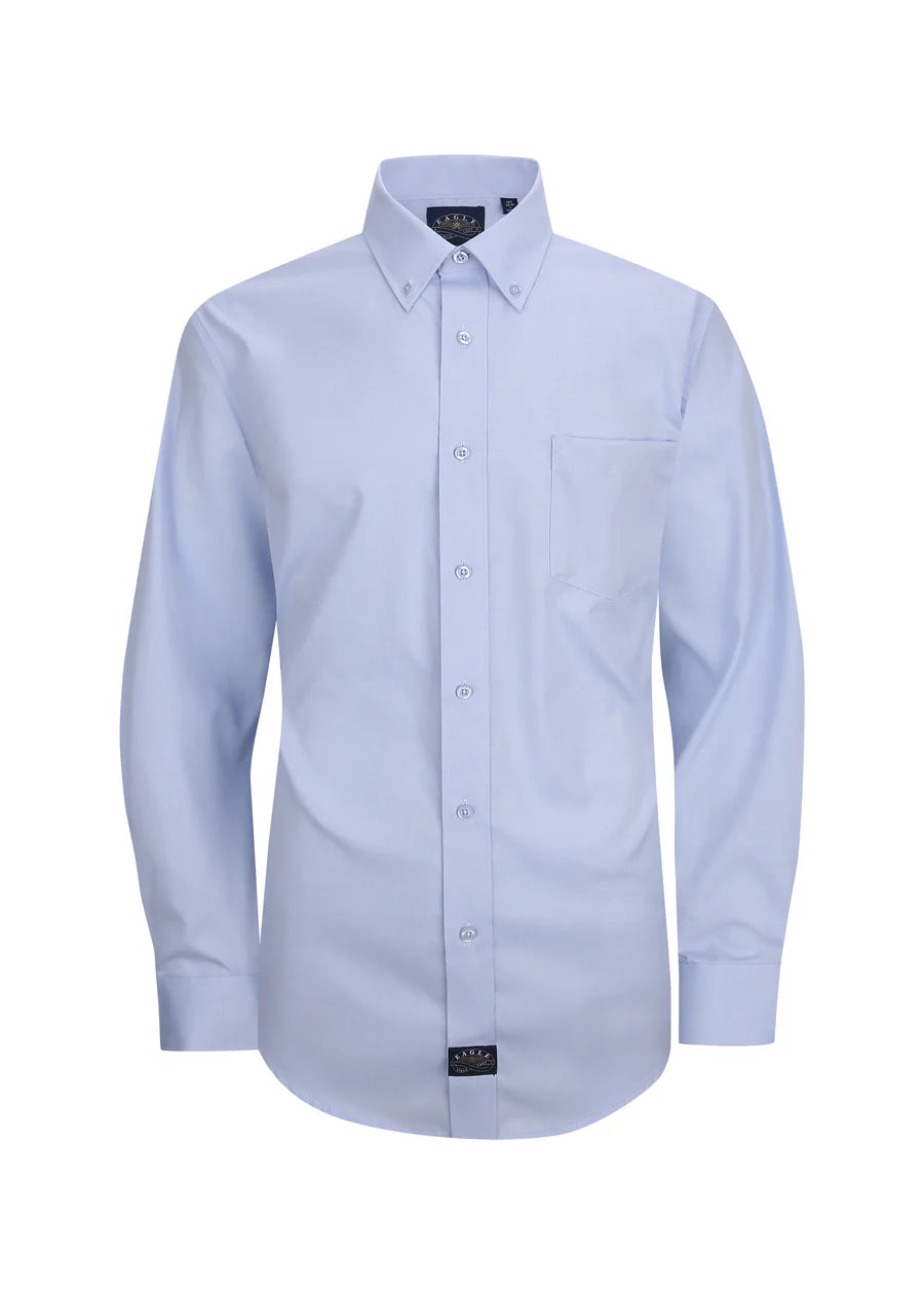 Eagle IRON FREE Stretch Neck Pinpoint Oxford Shirt - Blue
