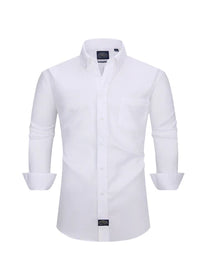 Eagle IRON FREE Stretch Neck Pinpoint Oxford Shirt - White