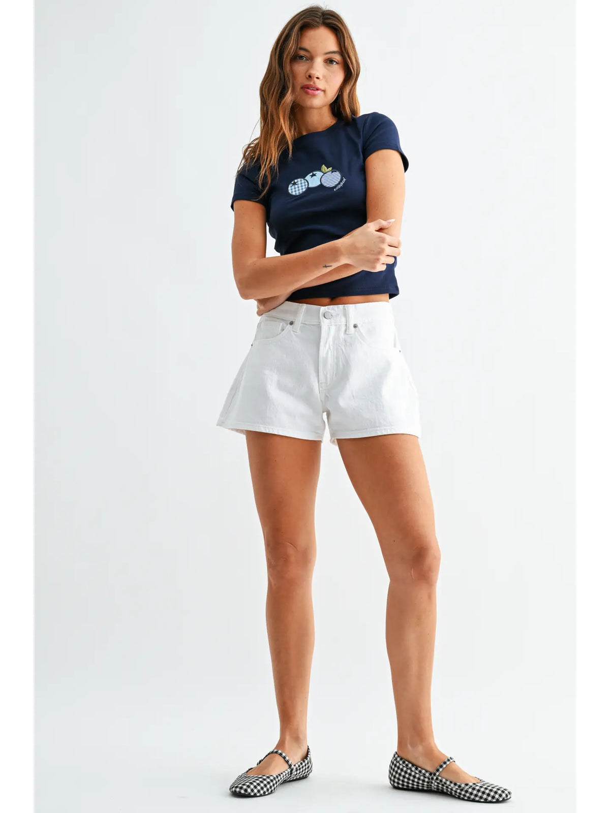 Jean Shorts-White