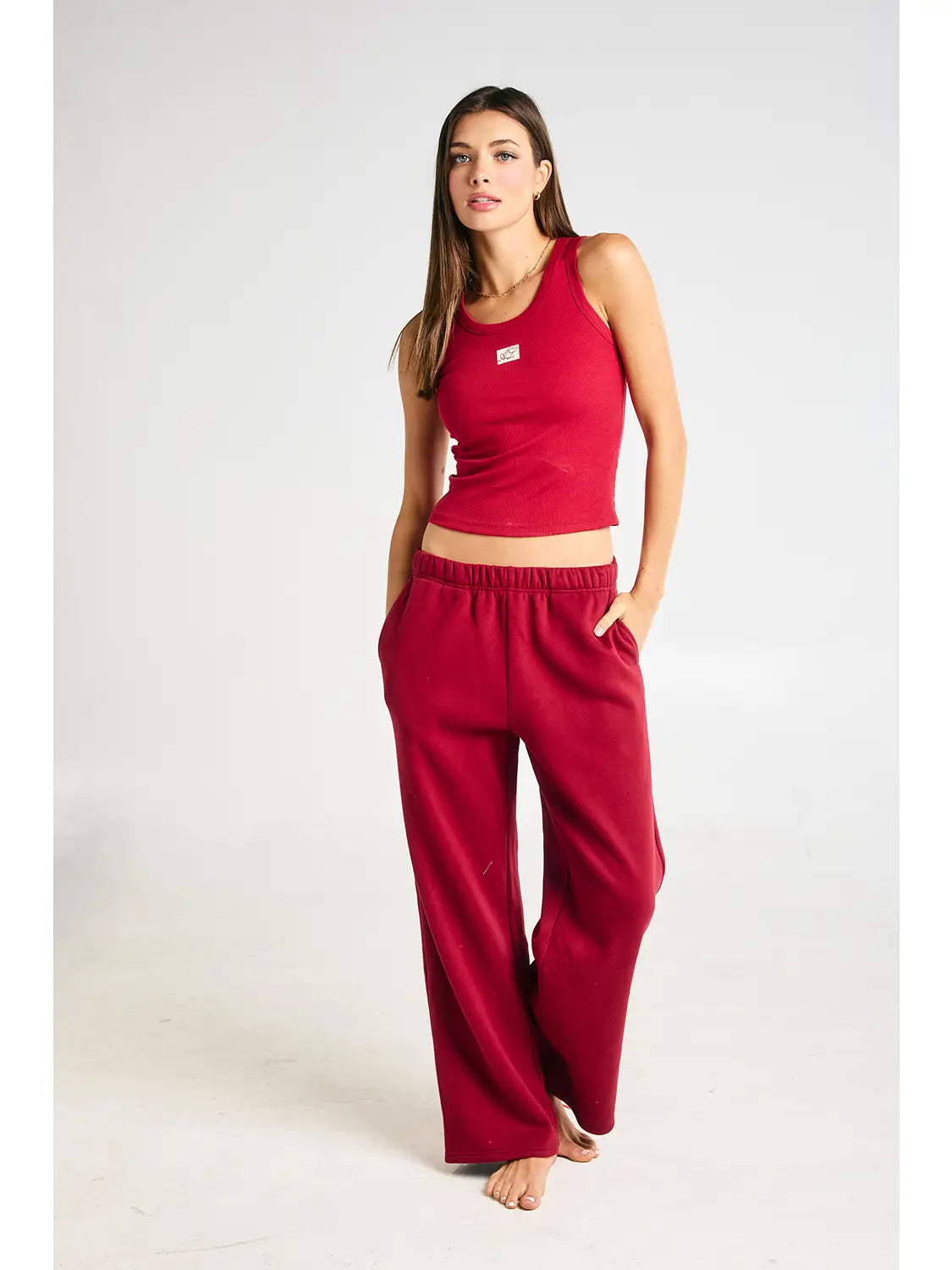 Wide Leg Terry Sweatpants