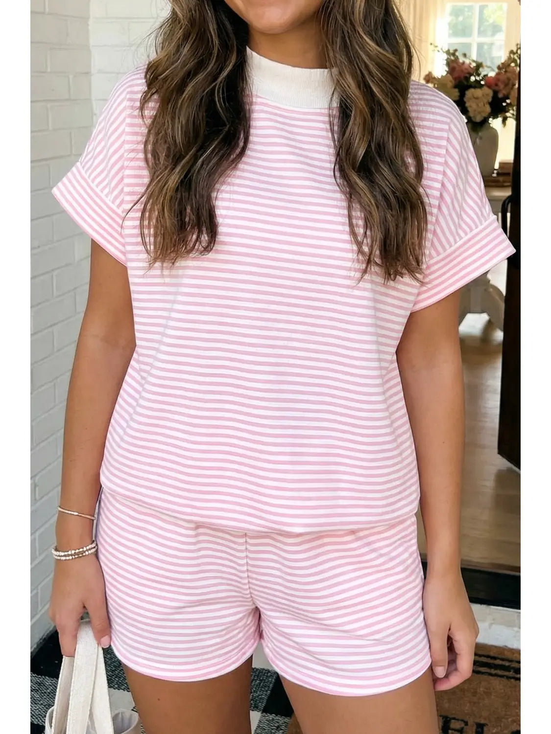 Rowan Stripe Set-Pink