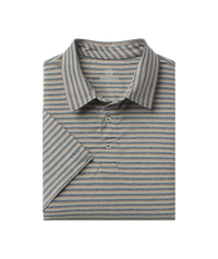 Cahaba Heather Stripe Polo - Blue Ridge