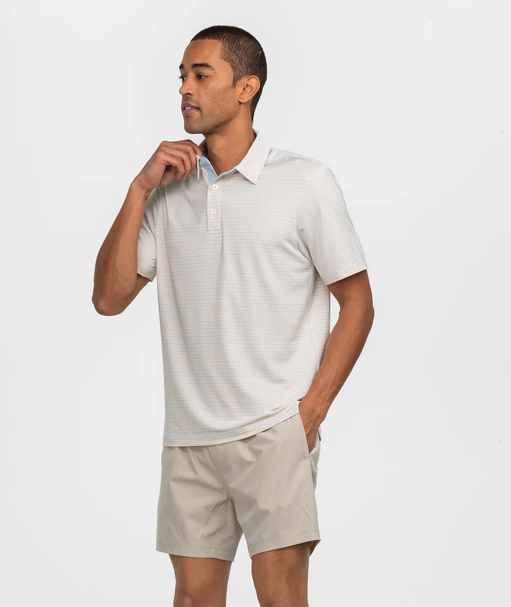 Scoreboard Stripe Polo- Cabana