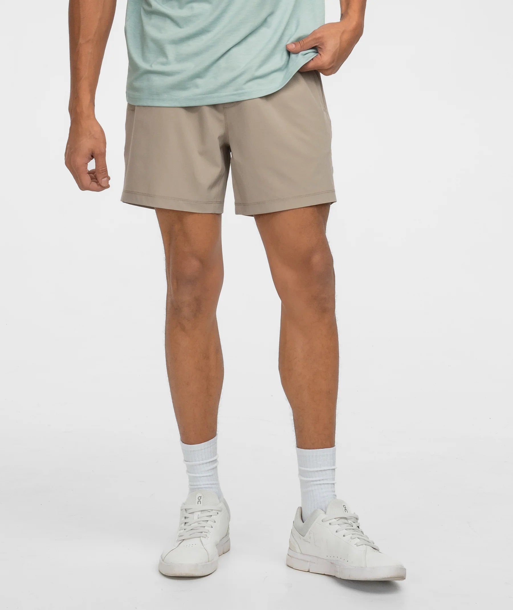Everyday Hybrid Shorts-Acorn