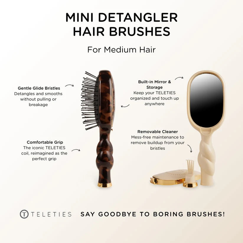 Mini Detangler Hair Brush for Medium Hair - Tan