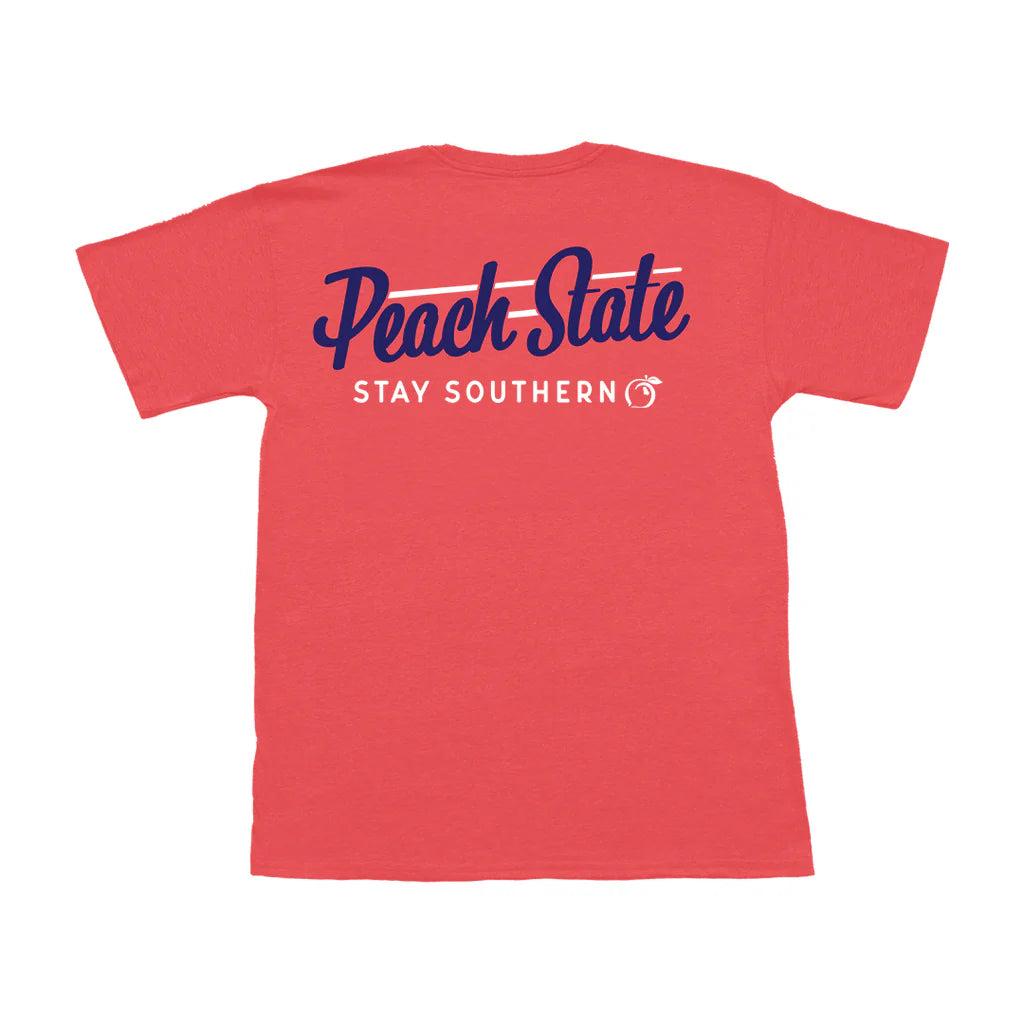 Peach State Pride SS Old School Peach State - Nantucket Red
