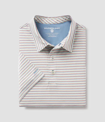 SSCO Augusta Stripe Polo- Seafoam