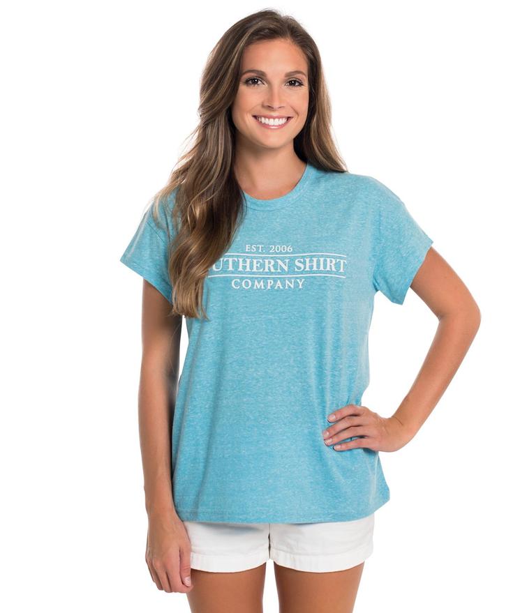 Southern Shirt Co. Comfy Crewneck SS- Cyan Blue