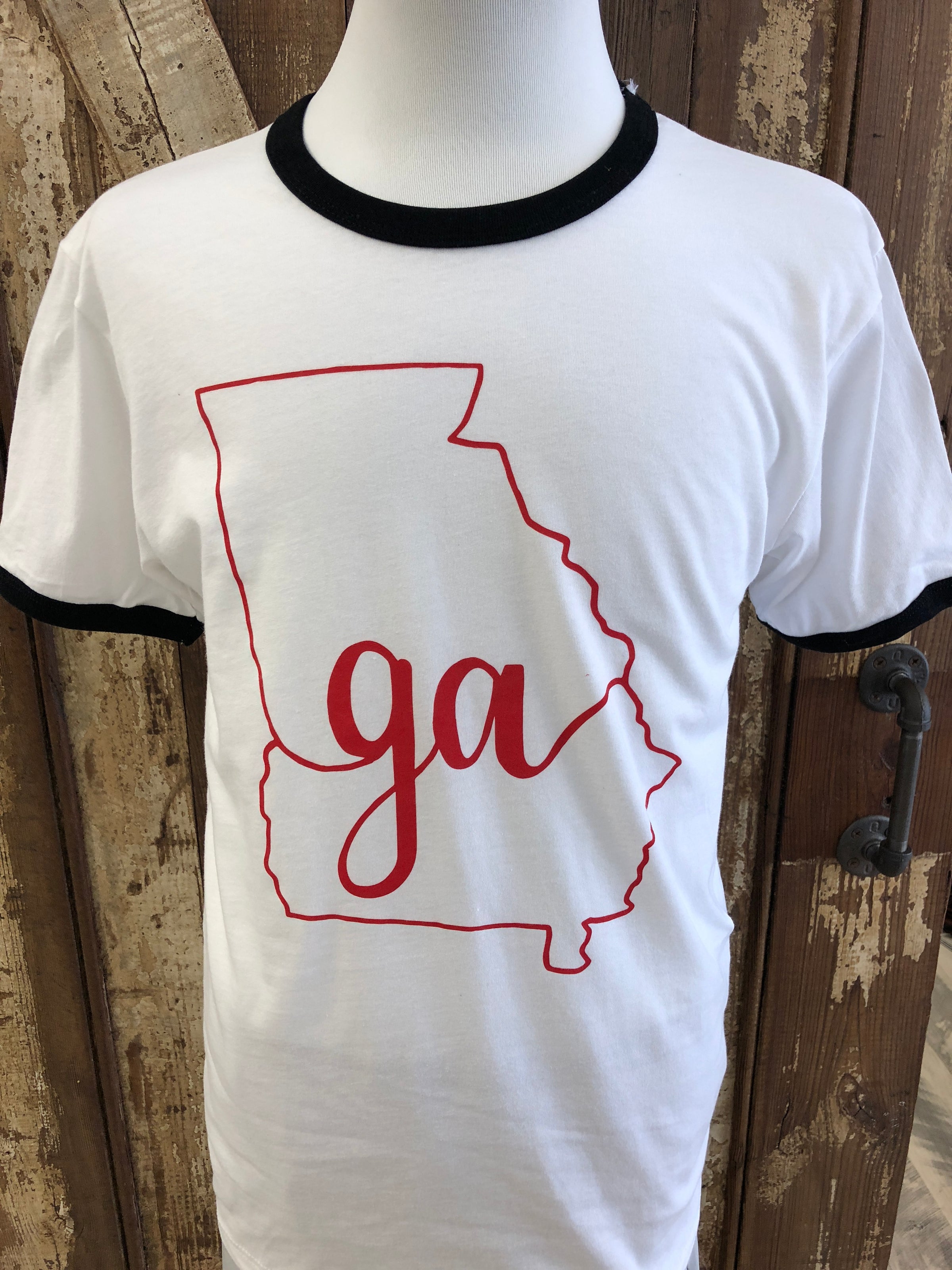 Kickoff Co. GA State Loop Ringer Tee