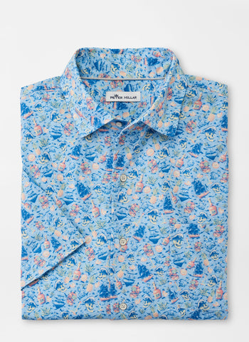 Peter Millar Shipfaced Cotton-Stretch Sport Shirt