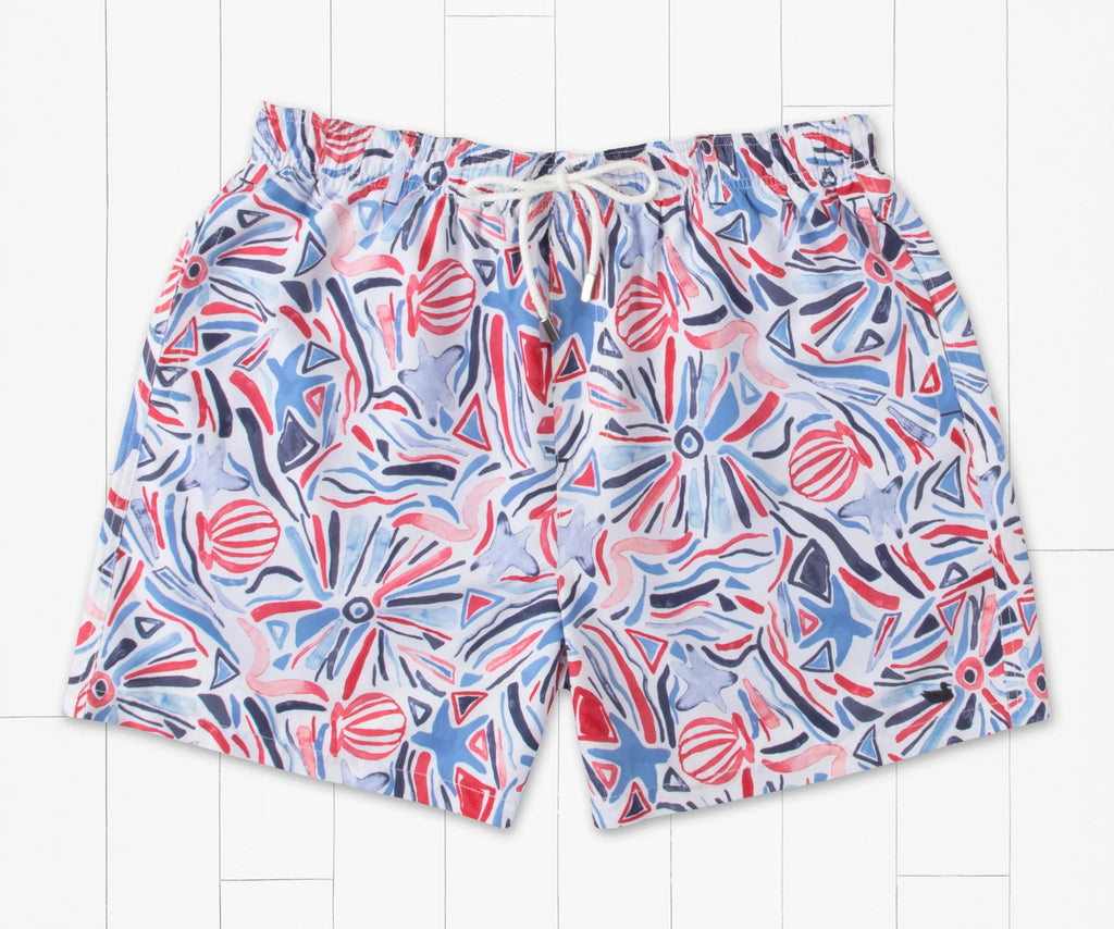 Southern Marsh Jubliee Lined Trunk- Navy&Red