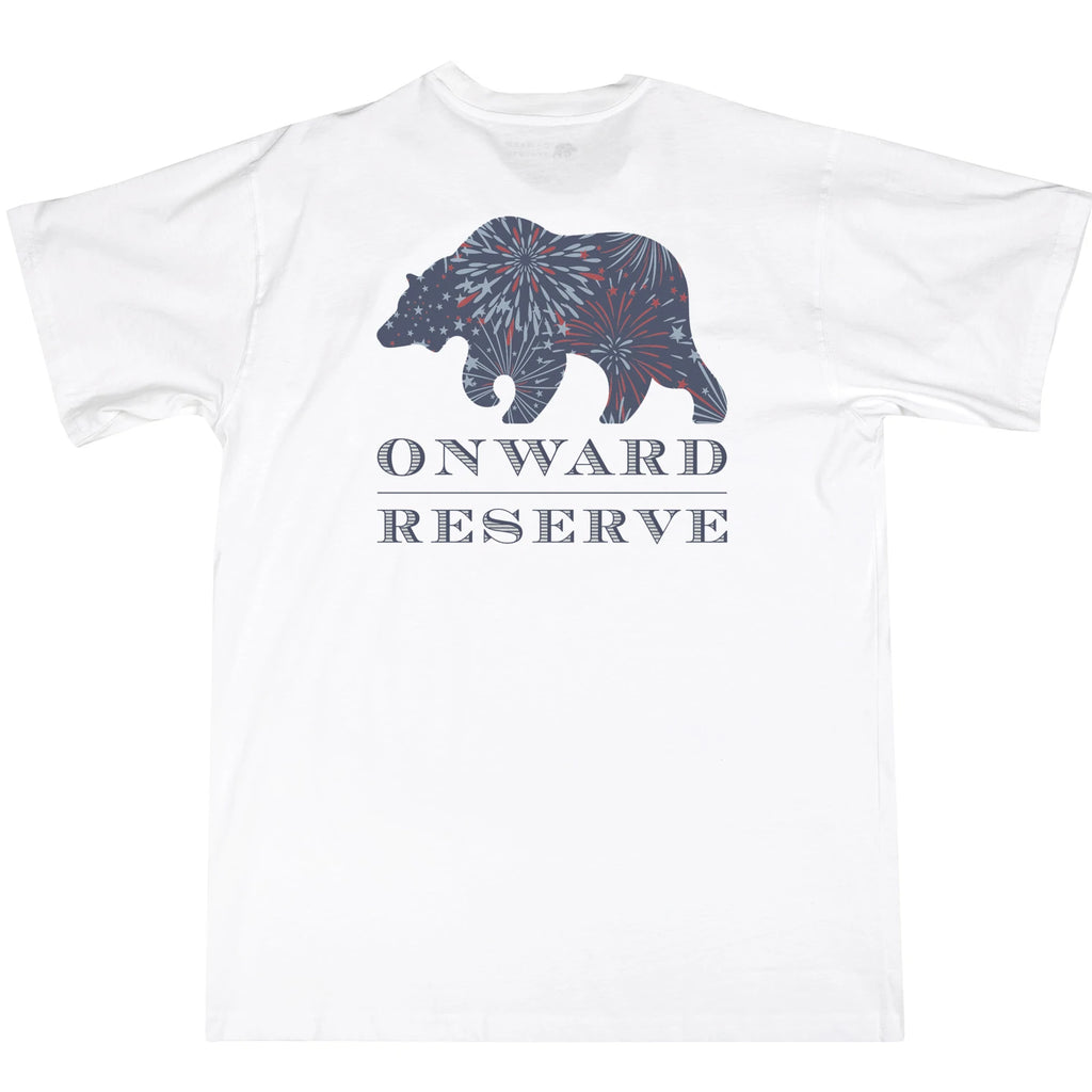 Onward Reserve SS Firework Bear- White – Riley's Menswear